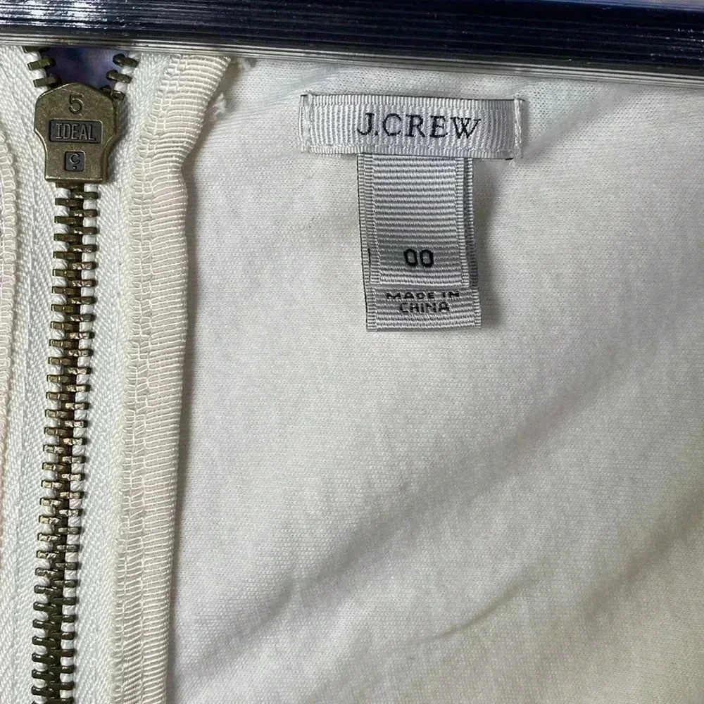 J. Crew Dress Midi Two-Tone Women’s Size 00 White Navy Blue Sleeveless